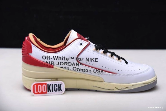 DJ4375-106 SP Low Jordan Red White Off-White Retro 2 0825